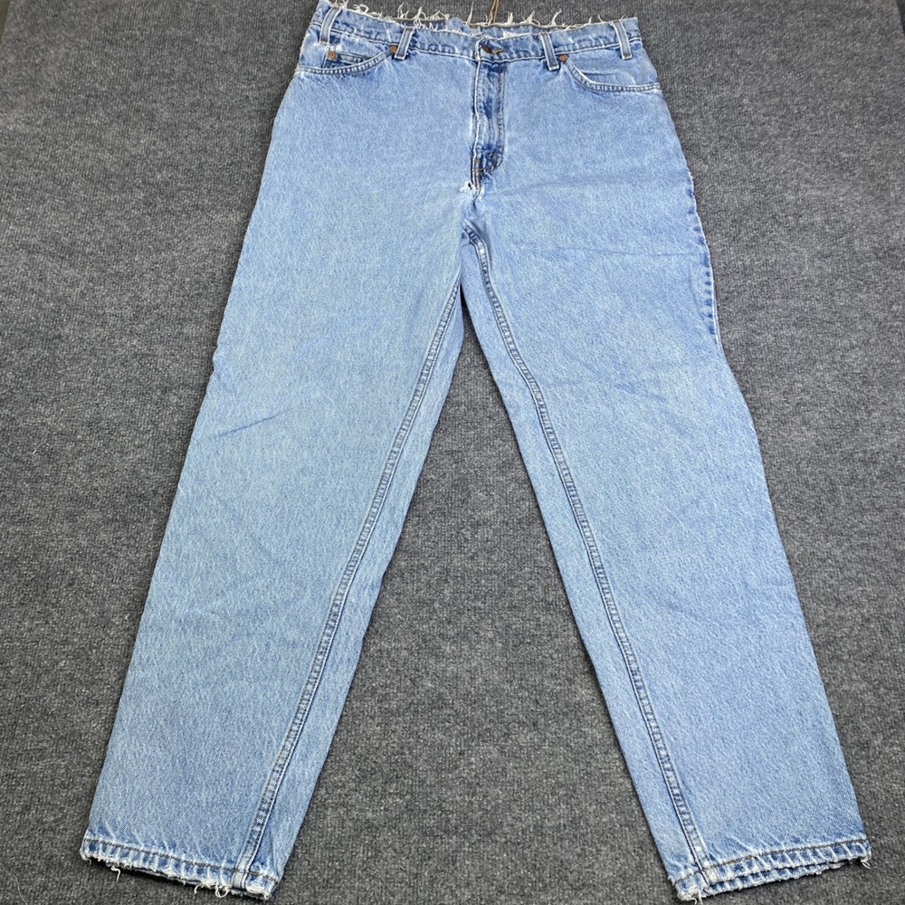Vintage Levis 550 Orange Tab Relaxed Fit Tapered Leg Jeans Light Wash 36x32